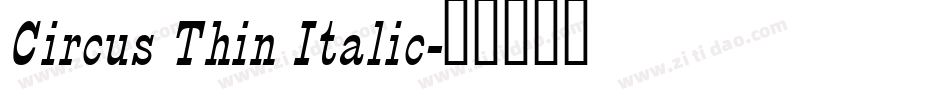 Circus Thin Italic字体转换